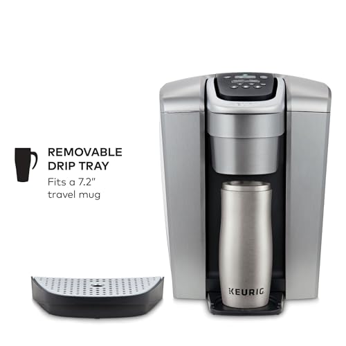 Keurig K-Elite Single-Serve K-Cup Pod Coffee Maker, Brushed Slate, 12 oz. Brew Size