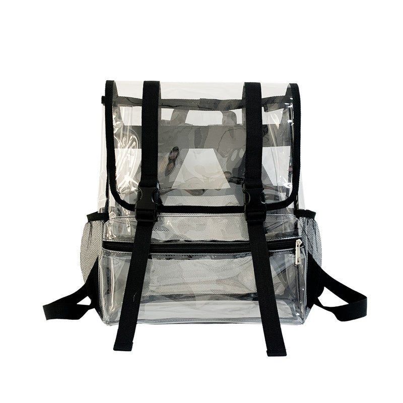 Men And Women's Fashion Transparent Flap Travel Duffel Bag