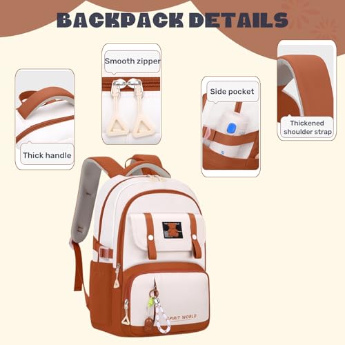 Girls Backpack Solid Color Backpack for Girls,Middle Elementary Girls School Bags Casual Daypack,Bookbag for Teens