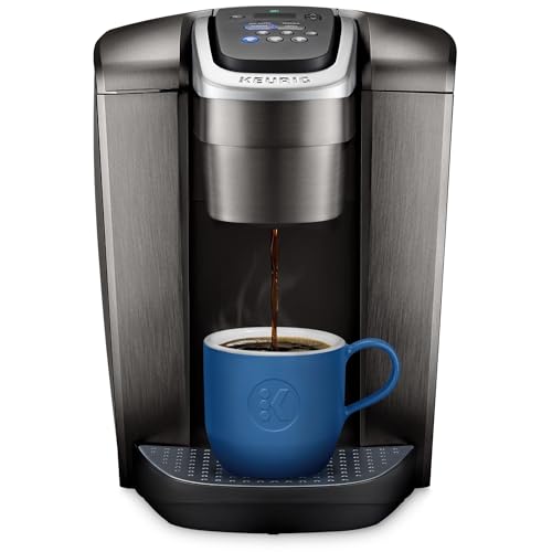 Keurig K-Elite Single-Serve K-Cup Pod Coffee Maker, Brushed Slate, 12 oz. Brew Size