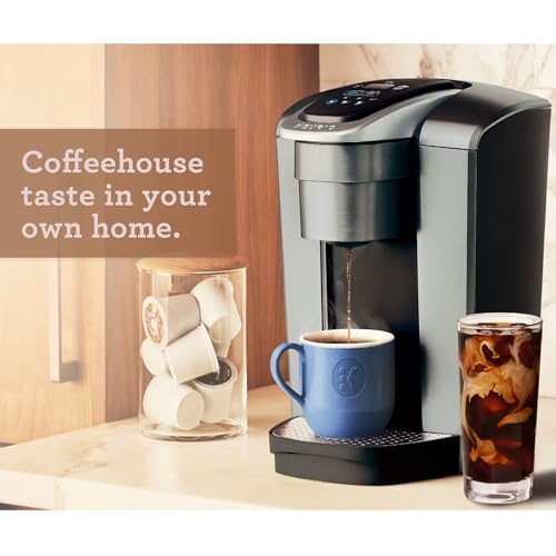 Keurig K-Elite Single-Serve K-Cup Pod Coffee Maker, Brushed Slate, 12 oz. Brew Size