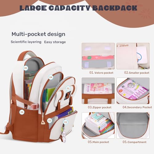 Girls Backpack Solid Color Backpack for Girls,Middle Elementary Girls School Bags Casual Daypack,Bookbag for Teens