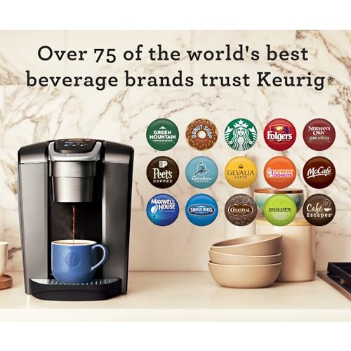 Keurig K-Elite Single-Serve K-Cup Pod Coffee Maker, Brushed Slate, 12 oz. Brew Size