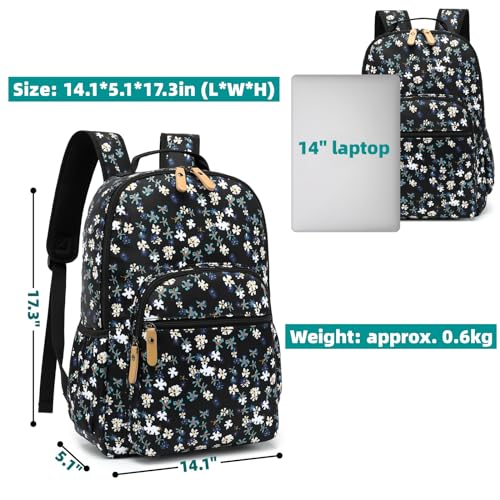 Leaper Water-resistant Sunflower Laptop Backpack Travel Backpack for Women School Backpack for Girls Kids College Backpack Daypack Bookbags Satchel