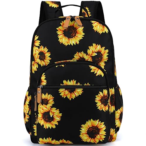 Leaper Water-resistant Sunflower Laptop Backpack Travel Backpack for Women School Backpack for Girls Kids College Backpack Daypack Bookbags Satchel