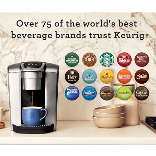 Keurig K-Elite Single-Serve K-Cup Pod Coffee Maker, Brushed Slate, 12 oz. Brew Size