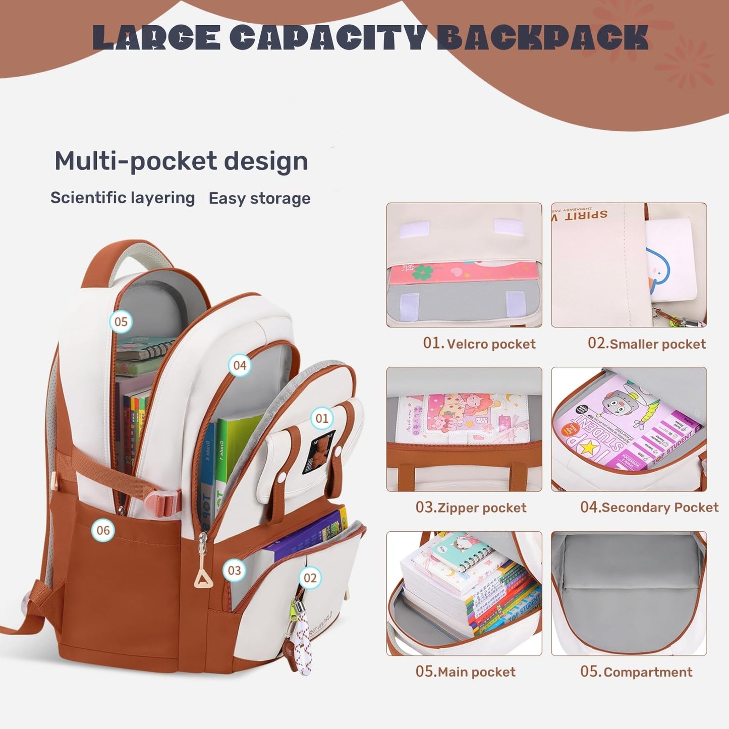 Girls Backpack Solid Color Backpack for Girls,Middle Elementary Girls School Bags Casual Daypack,Bookbag for Teens