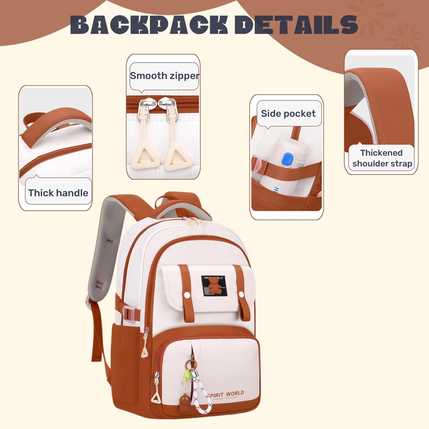 Girls Backpack Solid Color Backpack for Girls,Middle Elementary Girls School Bags Casual Daypack,Bookbag for Teens