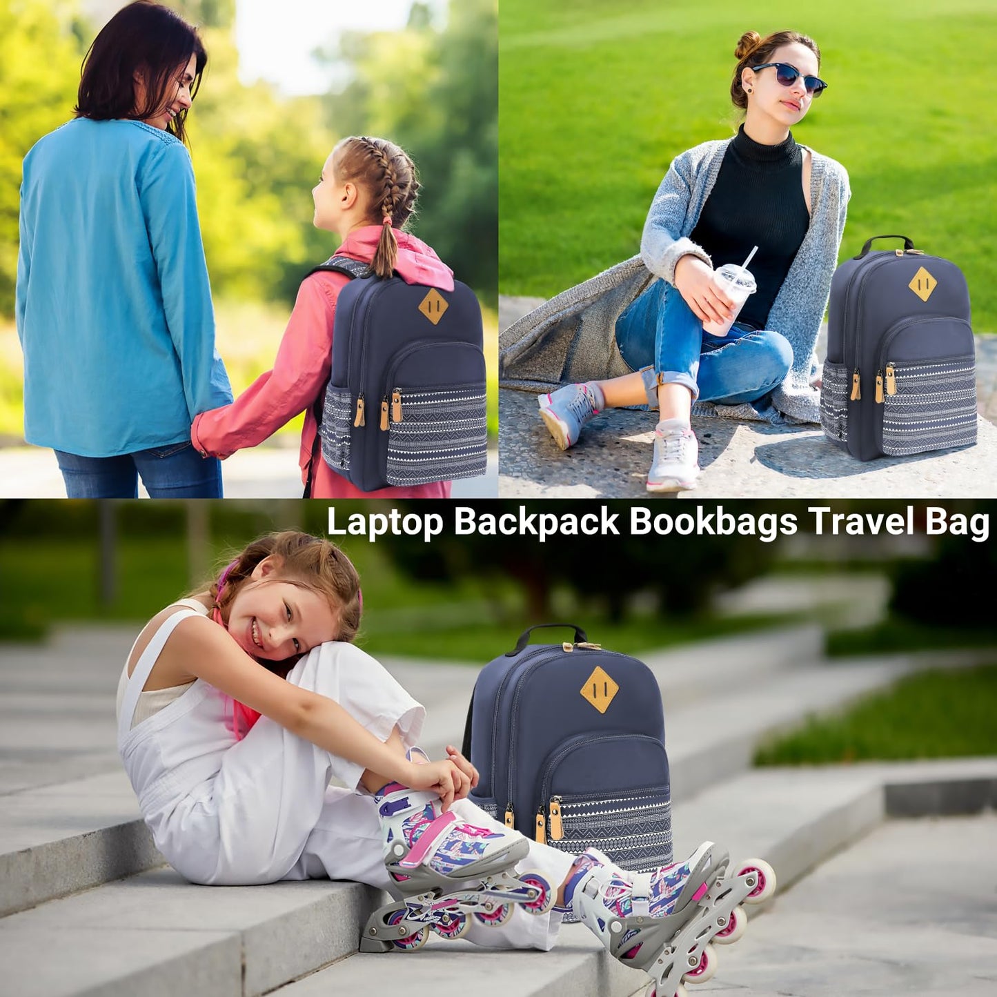 Leaper Water-resistant Sunflower Laptop Backpack Travel Backpack for Women School Backpack for Girls Kids College Backpack Daypack Bookbags Satchel