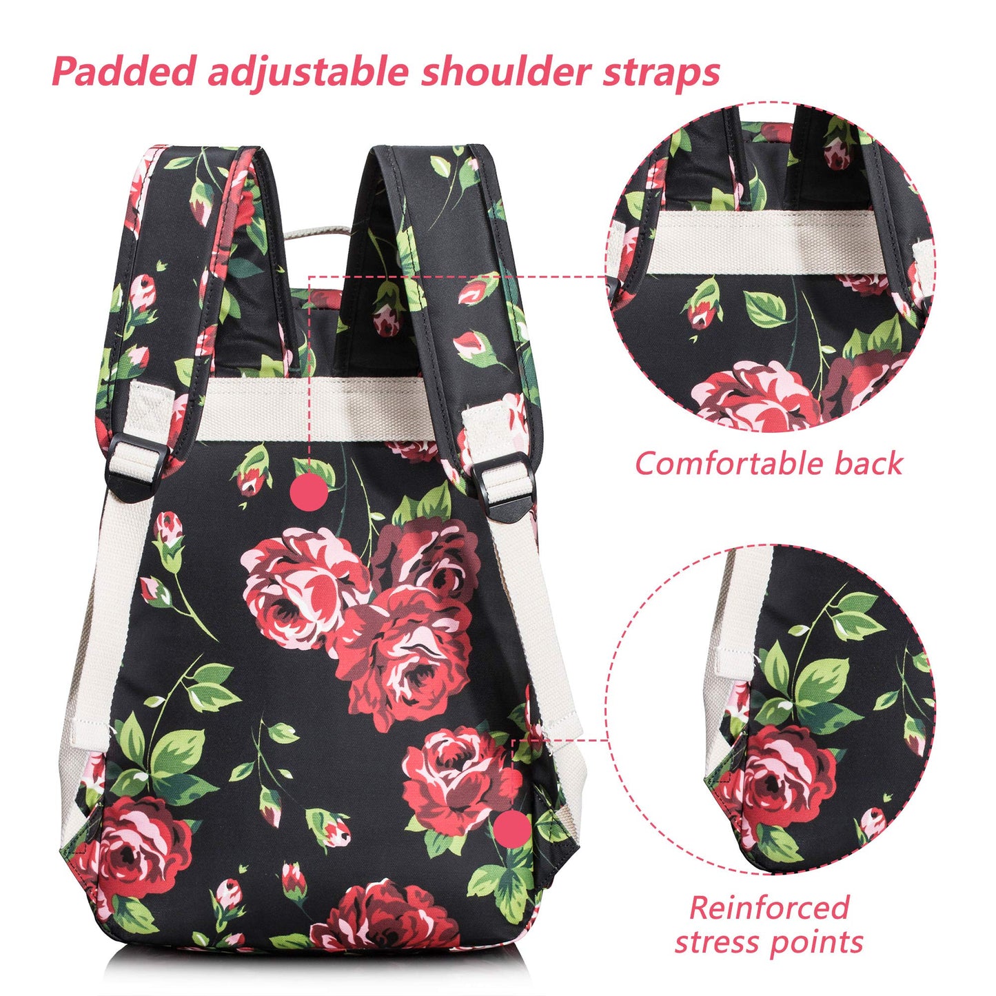 Leaper Water-resistant Sunflower Laptop Backpack Travel Backpack for Women School Backpack for Girls Kids College Backpack Daypack Bookbags Satchel