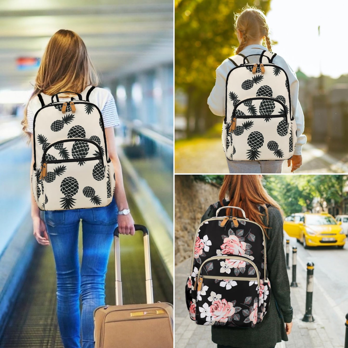 Leaper Water-resistant Sunflower Laptop Backpack Travel Backpack for Women School Backpack for Girls Kids College Backpack Daypack Bookbags Satchel