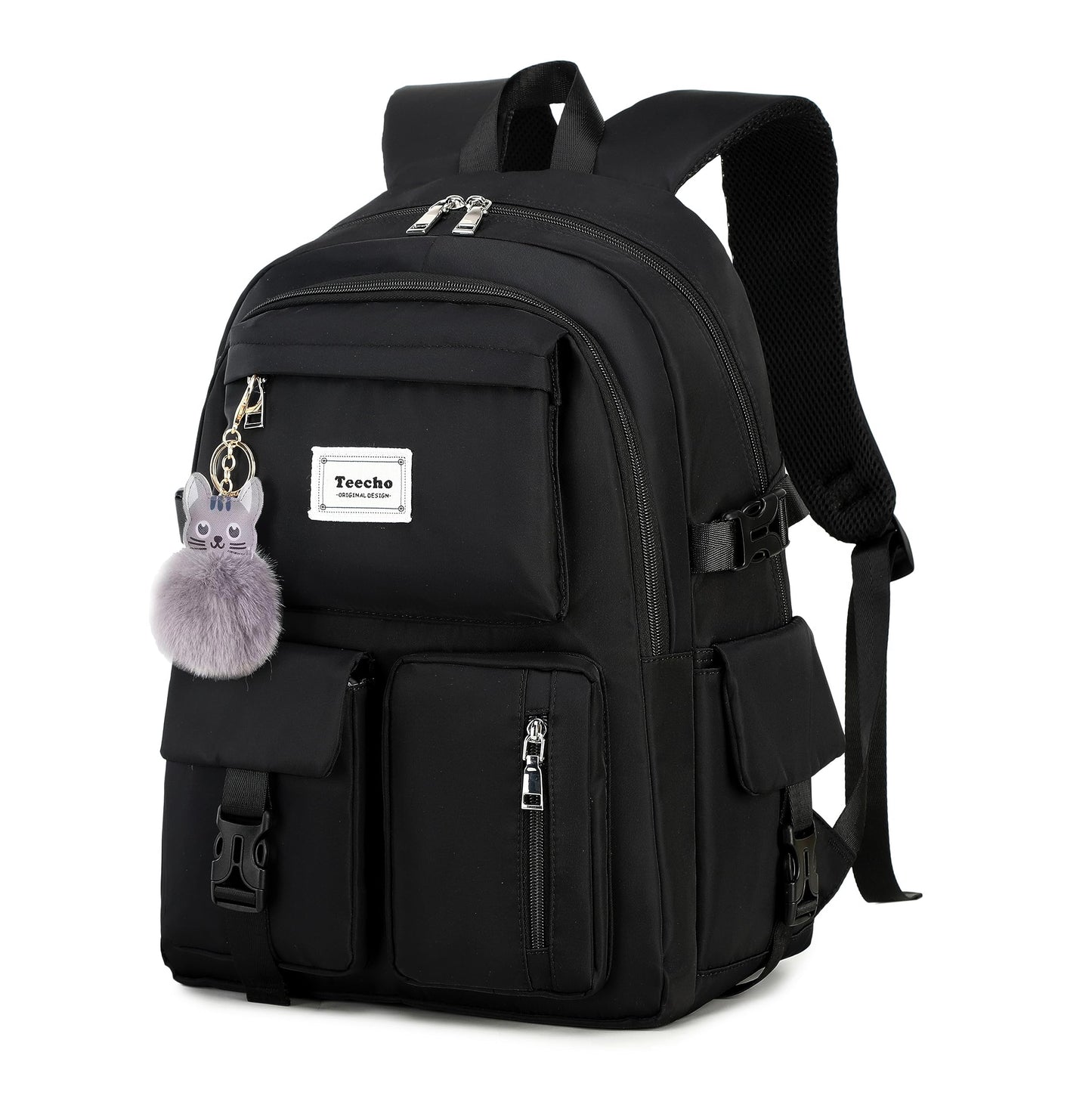 Cute Backpack for Girl Fashion Waterproof Daypack for Women Black